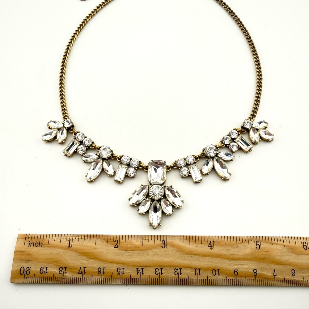J. Crew Gold and Rhinestone Statement Necklace - Picture 8 of 8